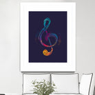 Treble Color by Leandro Jorge on GIANT ART - blue vector illustration