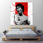 Bruce Lee by Nikita Abakumov on GIANT ART - red digital painting