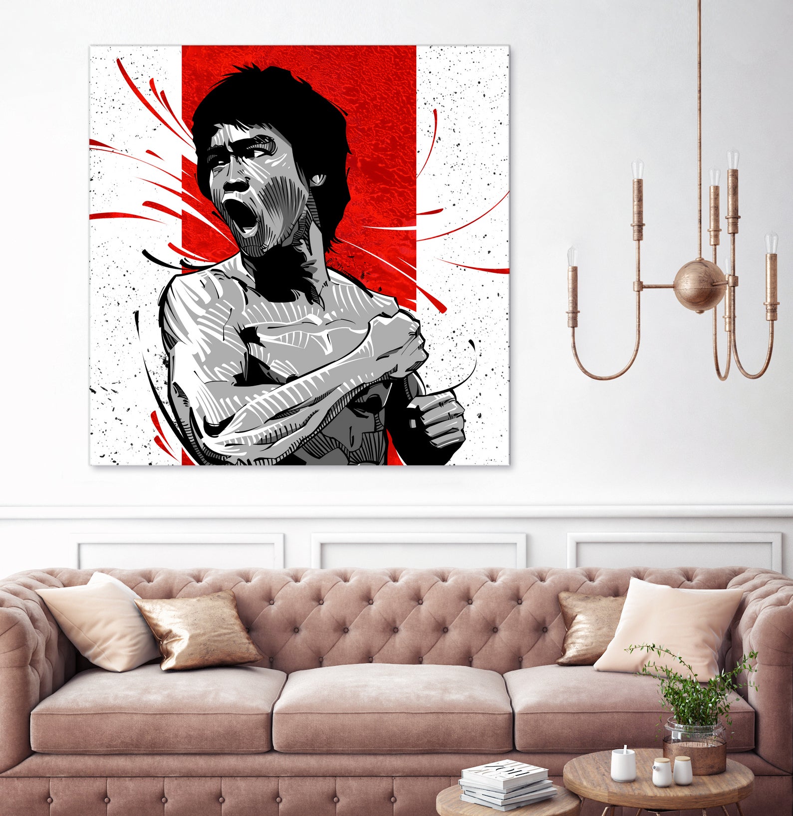 Bruce Lee by Nikita Abakumov on GIANT ART - red digital painting