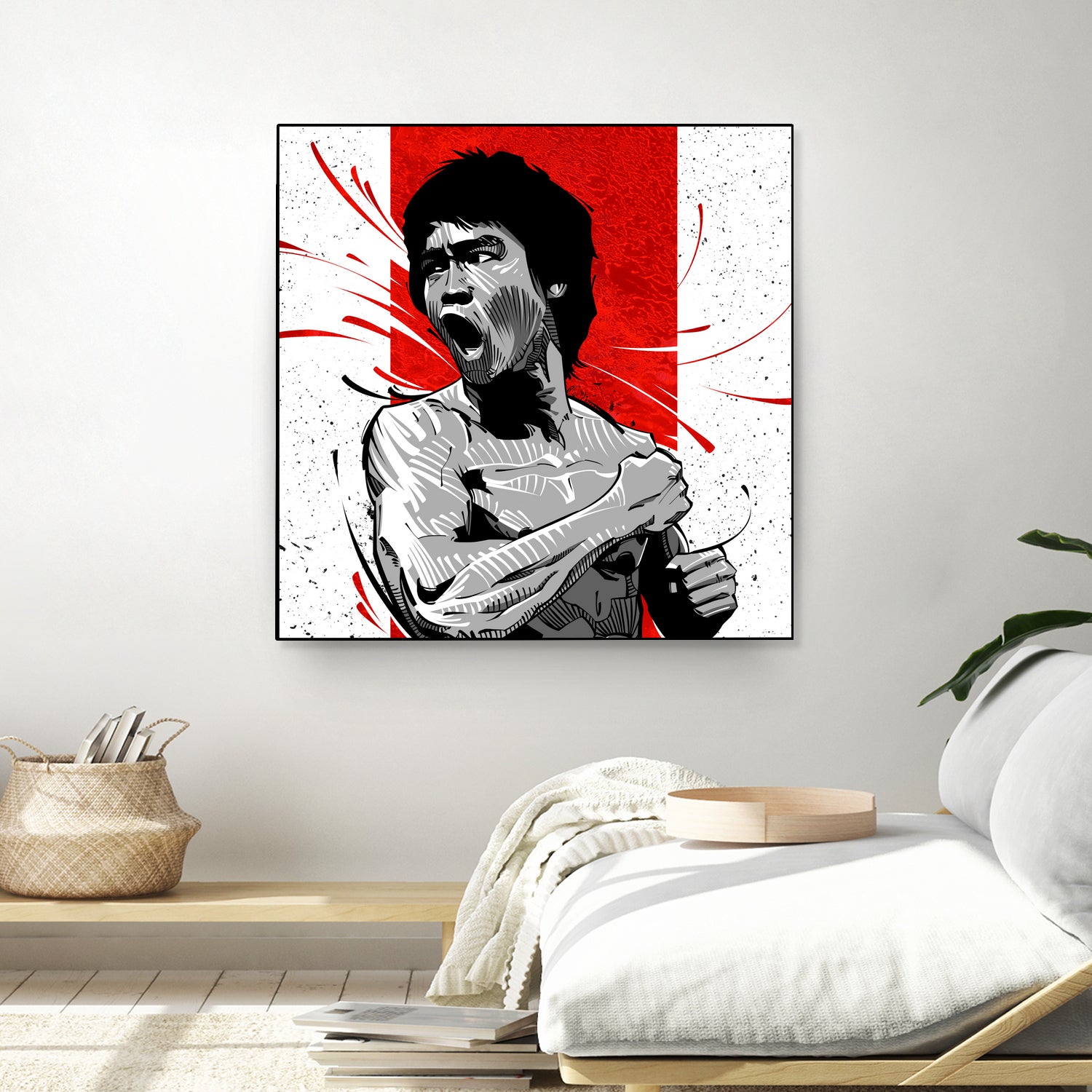 Bruce Lee by Nikita Abakumov on GIANT ART - red digital painting