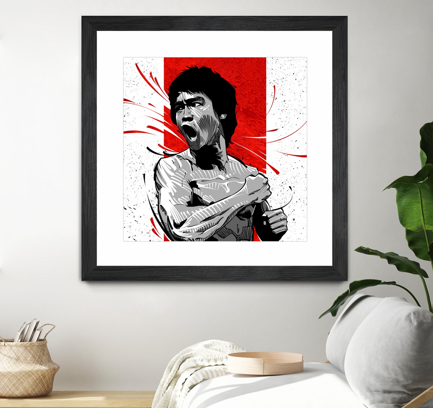 Bruce Lee by Nikita Abakumov on GIANT ART - red digital painting