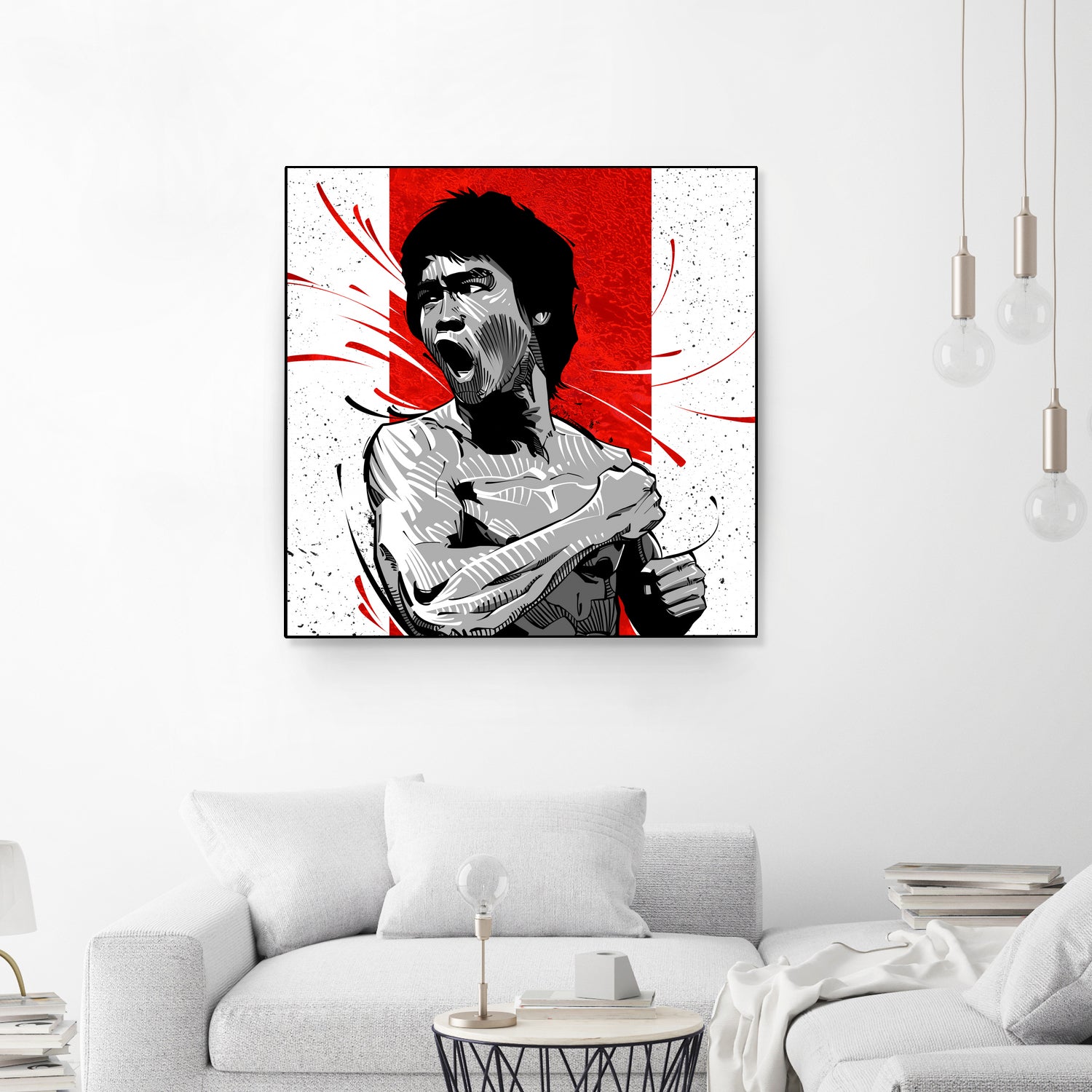 Bruce Lee by Nikita Abakumov on GIANT ART - red digital painting