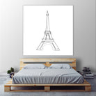 Eiffel Tower by Parinta Sofia Stefanopoulou on GIANT ART - white digital drawing