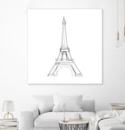 Eiffel Tower by Parinta Sofia Stefanopoulou on GIANT ART - white digital drawing