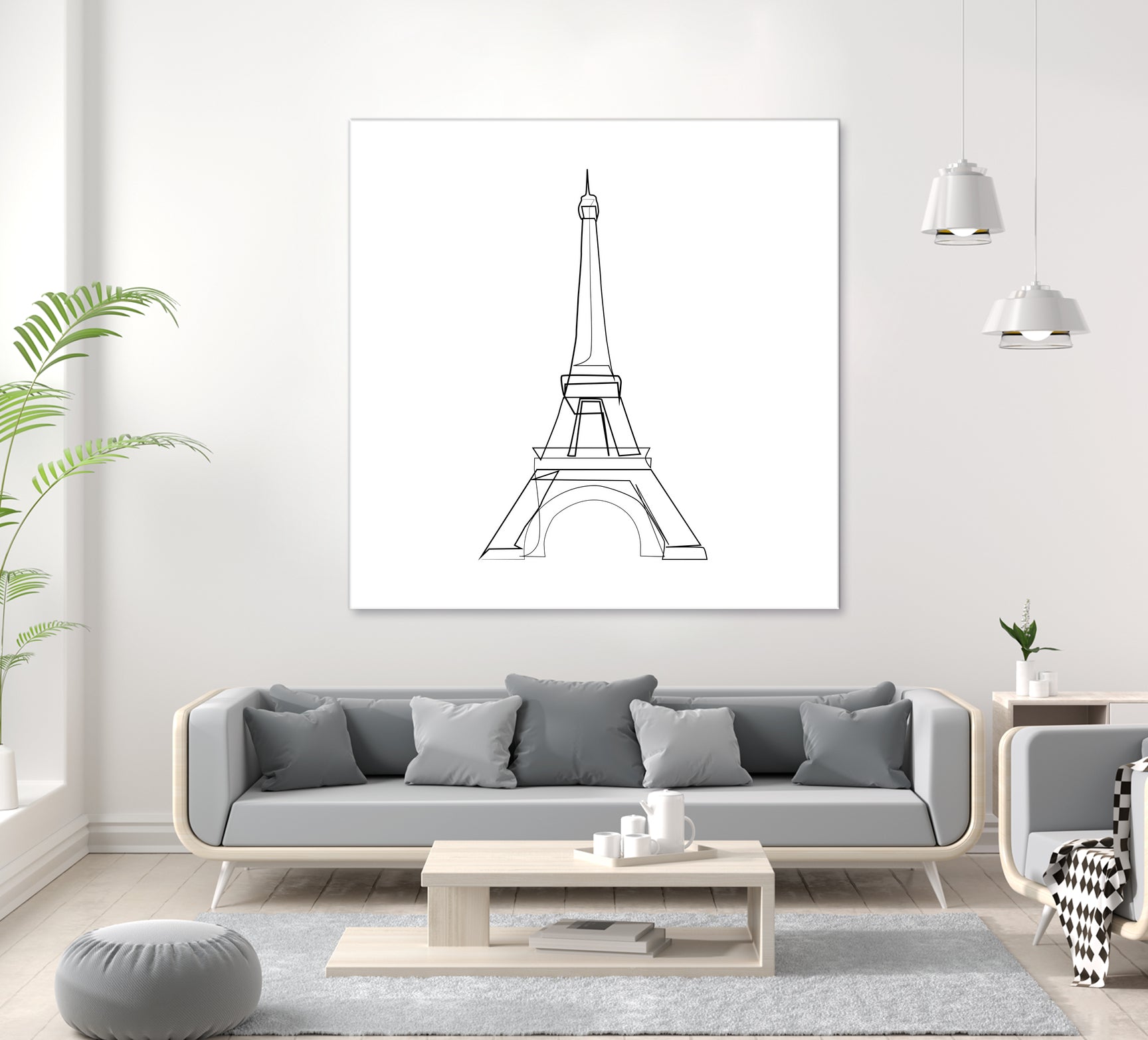 Eiffel Tower by Parinta Sofia Stefanopoulou on GIANT ART - white digital drawing