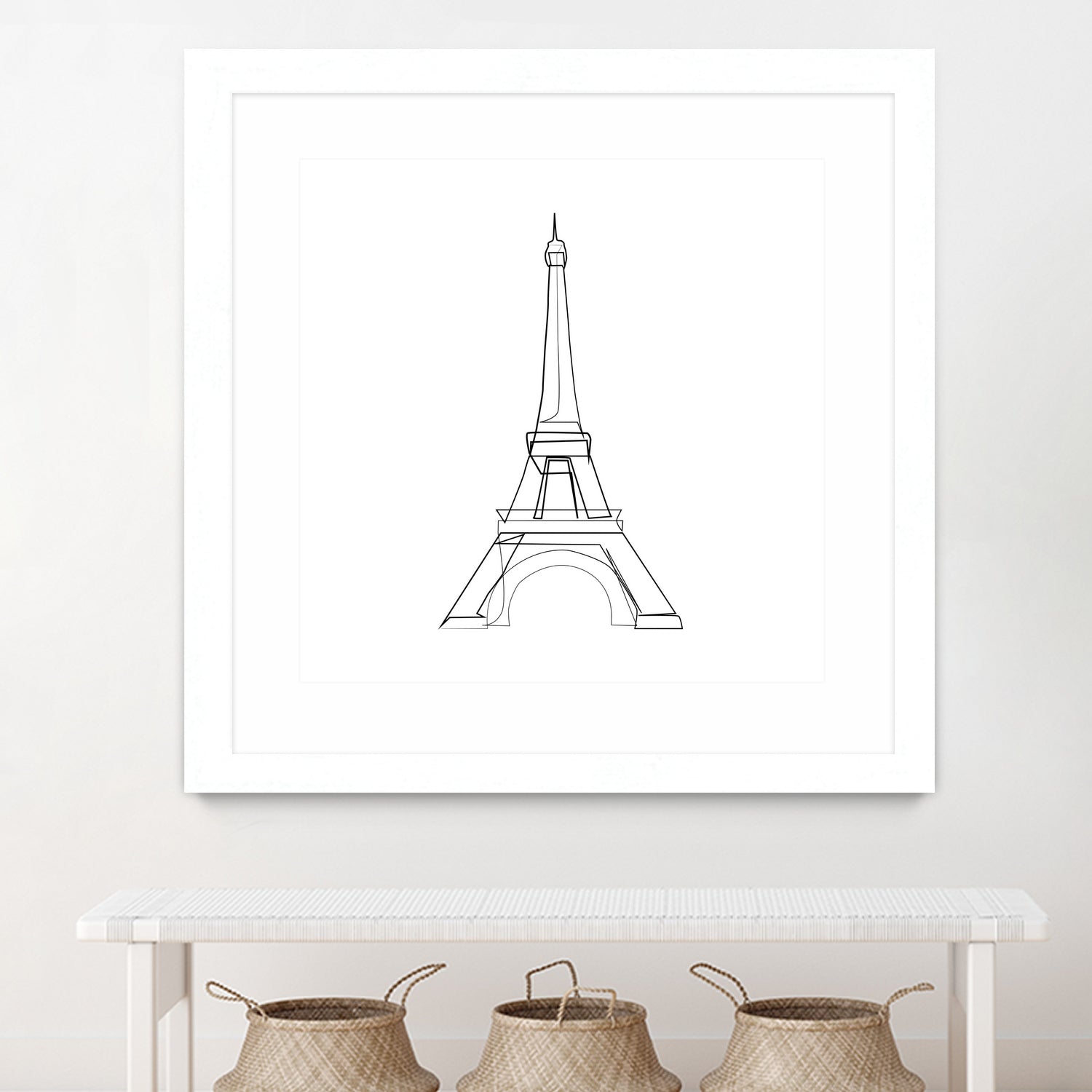 Eiffel Tower by Parinta Sofia Stefanopoulou on GIANT ART - white digital drawing