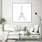 Eiffel Tower by Parinta Sofia Stefanopoulou on GIANT ART - white digital drawing