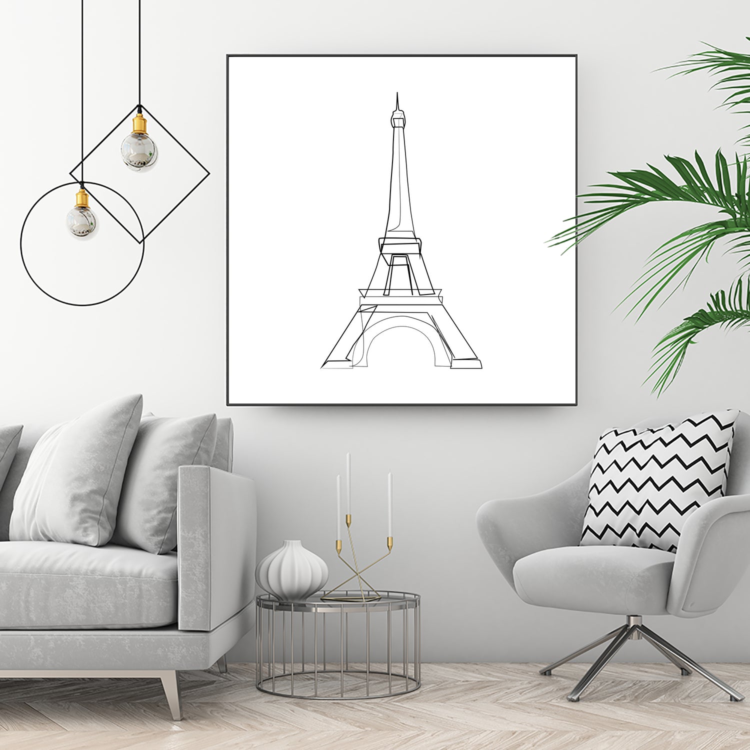 Eiffel Tower by Parinta Sofia Stefanopoulou on GIANT ART - white digital drawing