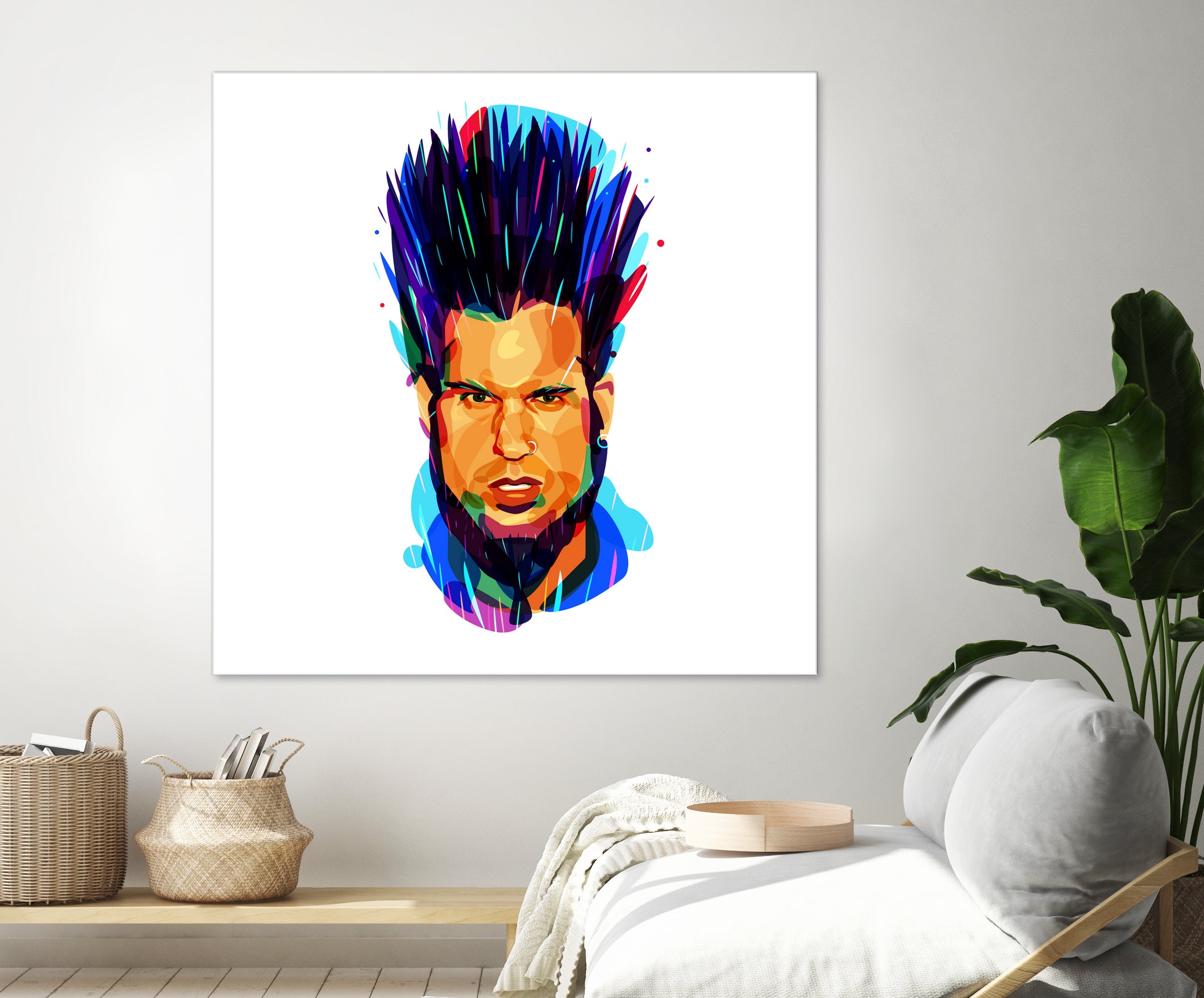 Wayne Static by Ilya Shapko on GIANT ART - blue digital drawing