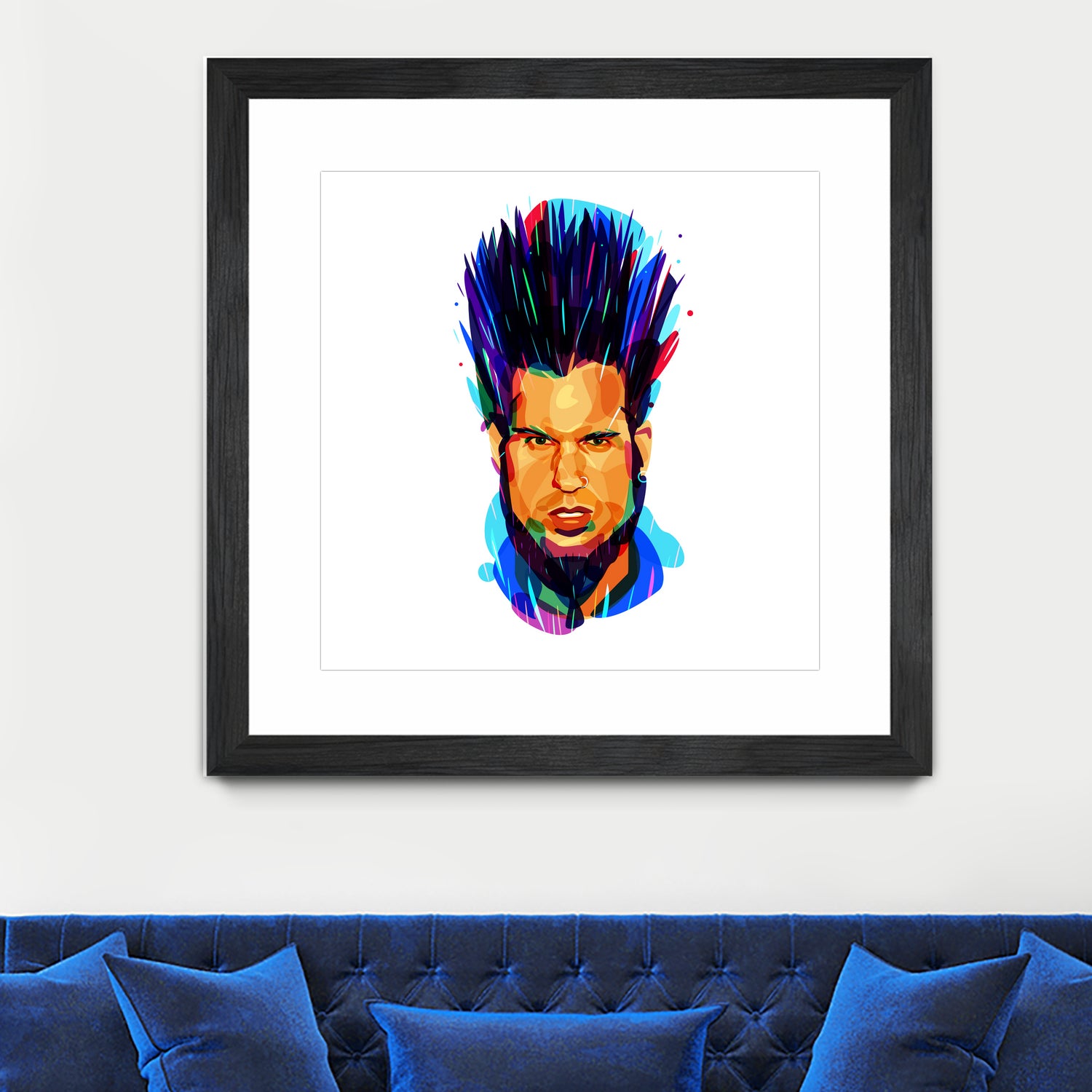 Wayne Static by Ilya Shapko on GIANT ART - blue digital drawing