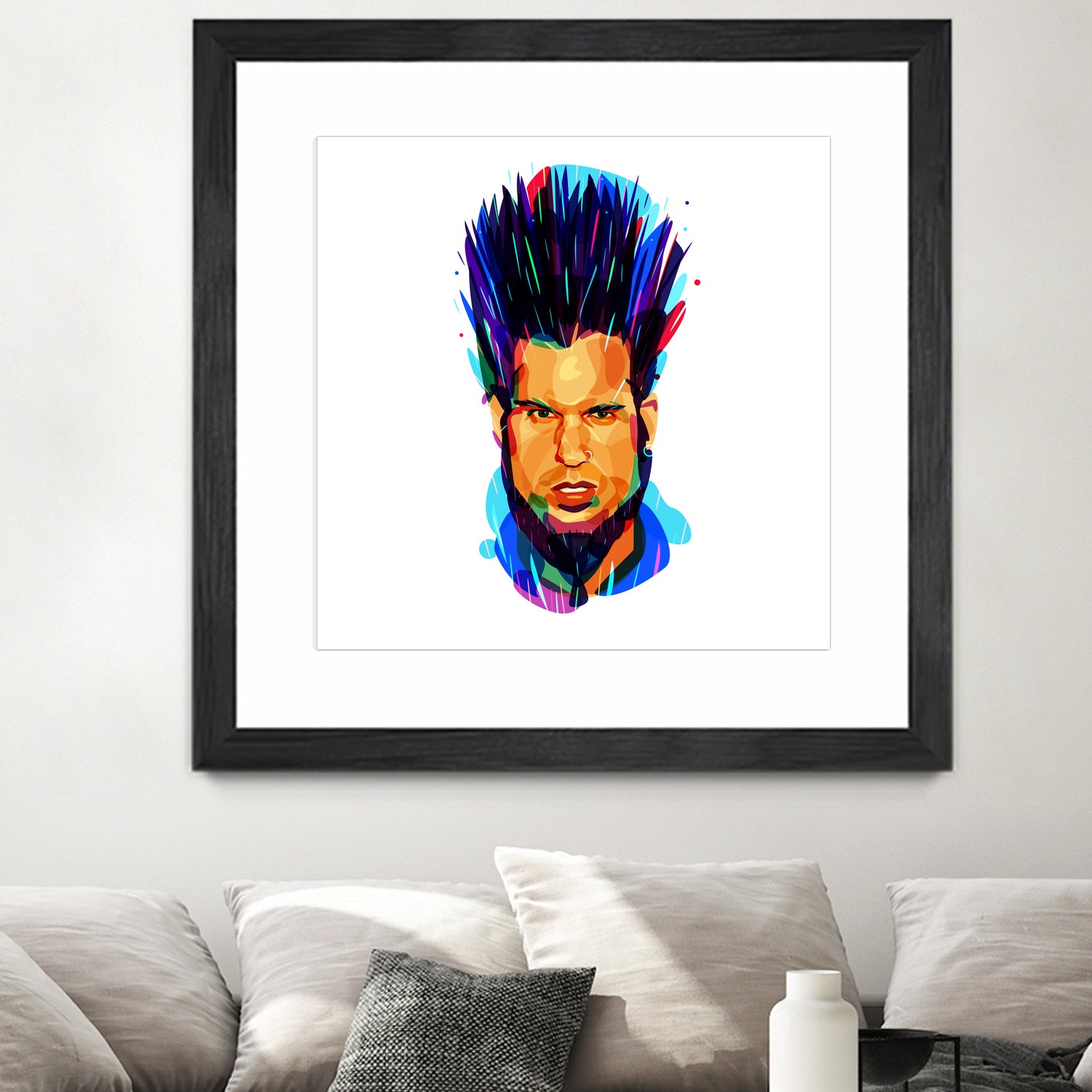 Wayne Static by Ilya Shapko on GIANT ART - blue digital drawing