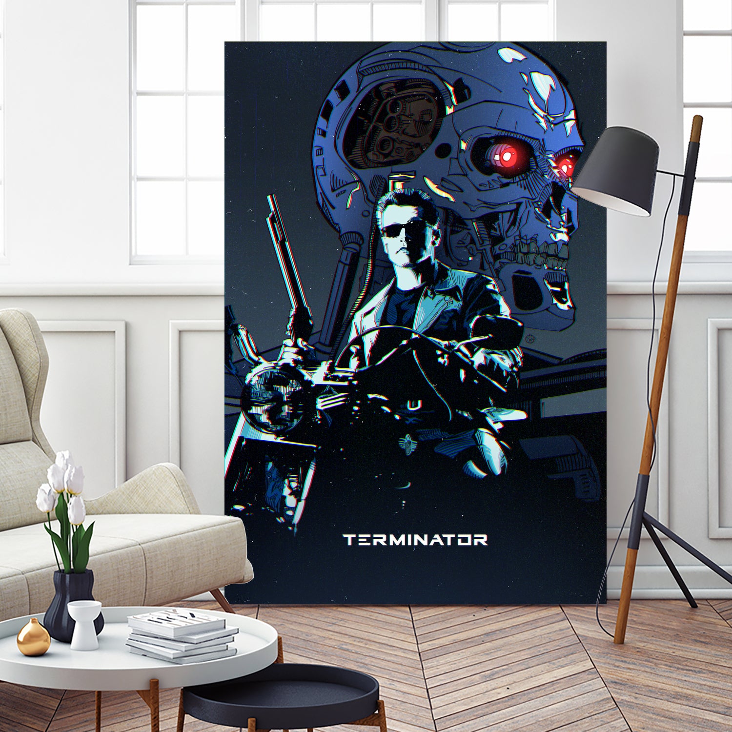 Terminator by Nikita Abakumov on GIANT ART - blue digital painting