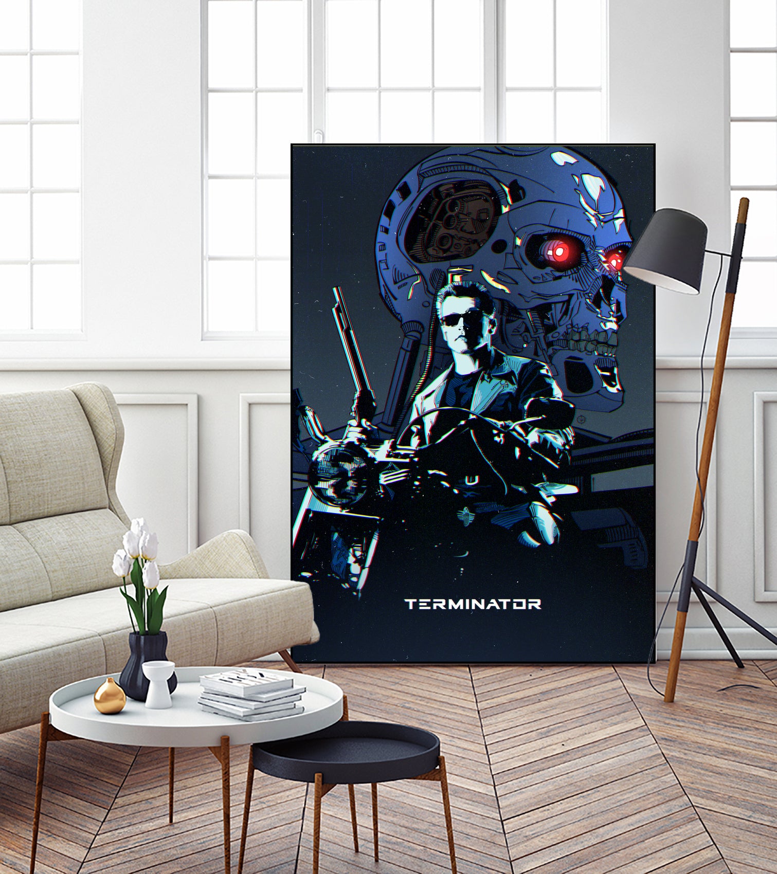 Terminator by Nikita Abakumov on GIANT ART - blue digital painting