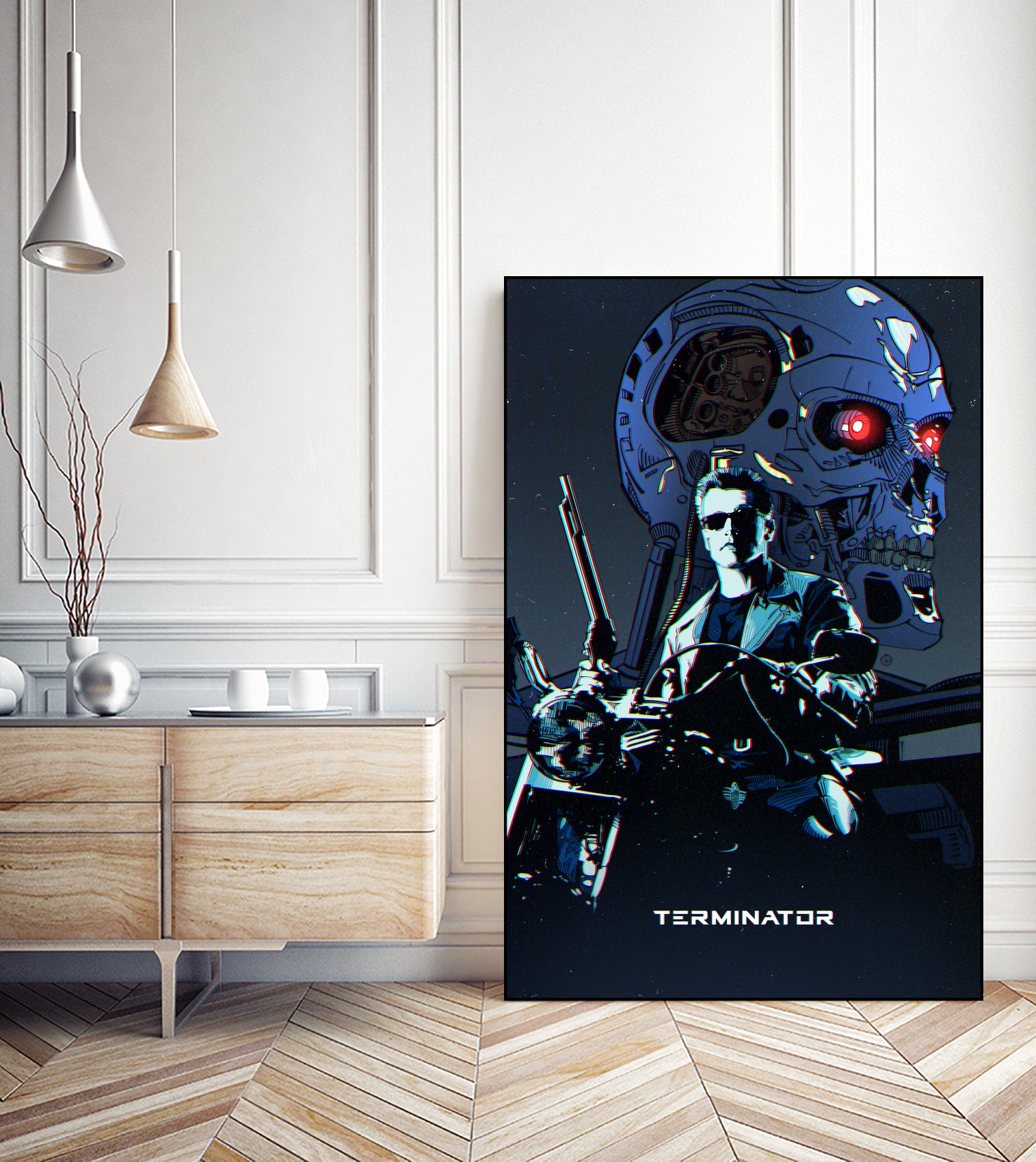 Terminator by Nikita Abakumov on GIANT ART - blue digital painting