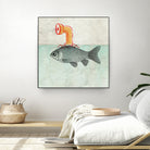 Periscope goldfish by Vin Zzep on GIANT ART - white digital painting