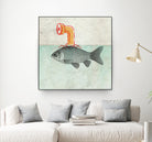 Periscope goldfish by Vin Zzep on GIANT ART - white digital painting