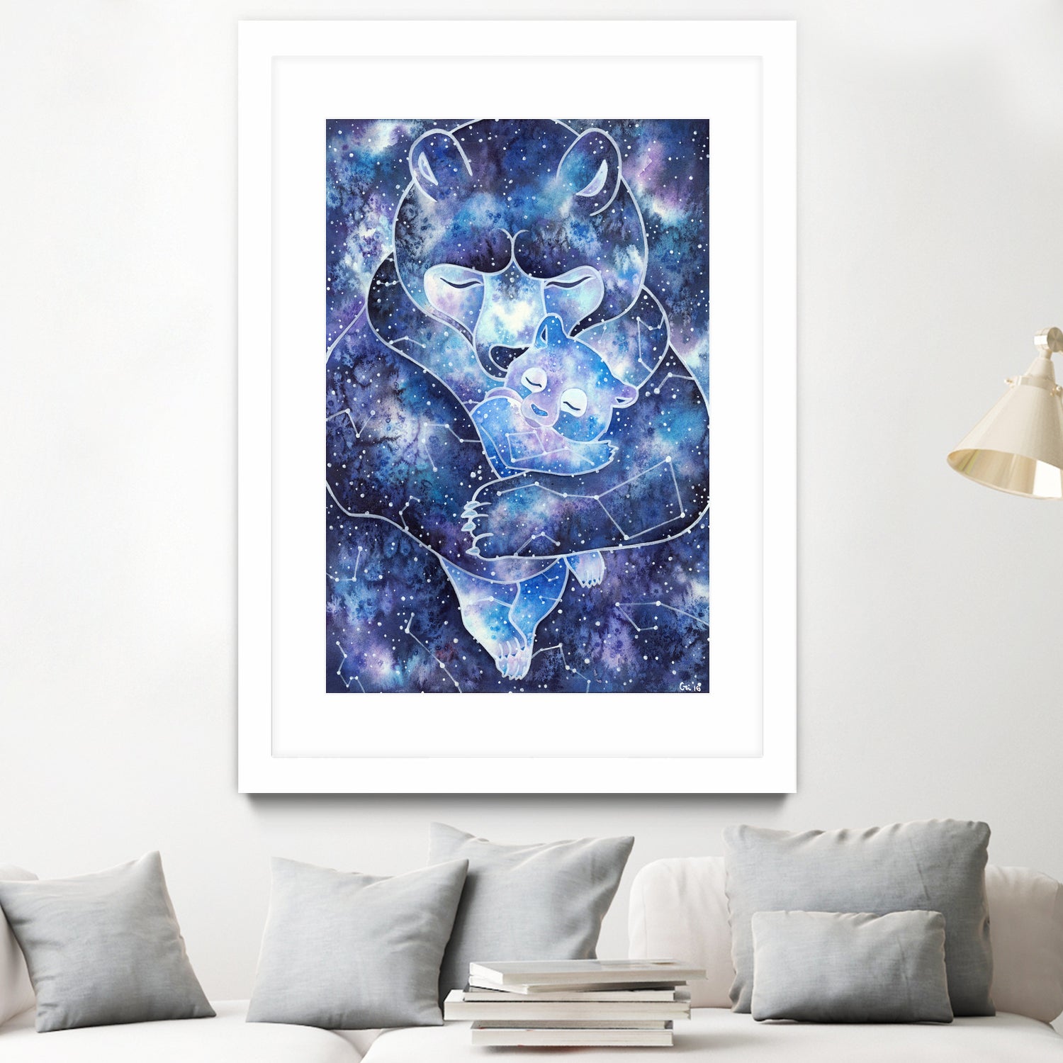 Ursa Major and Ursa Minor by Cristiana Palestini on GIANT ART - blue cartooning