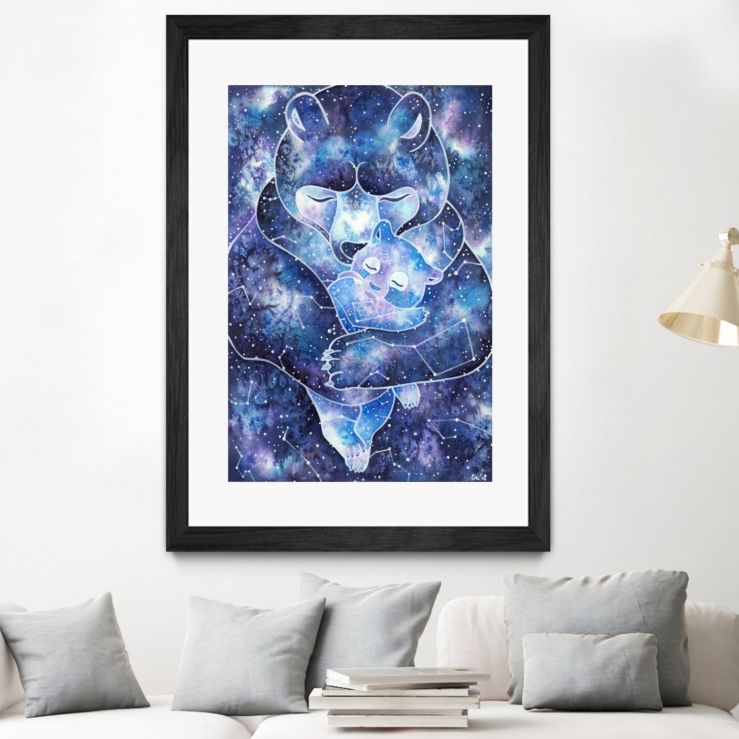 Ursa Major and Ursa Minor by Cristiana Palestini on GIANT ART - blue cartooning