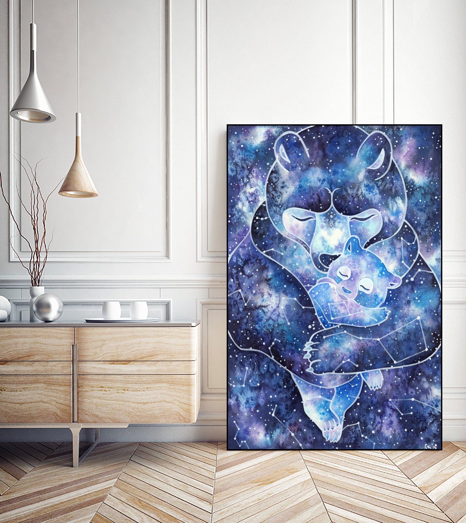 Ursa Major and Ursa Minor by Cristiana Palestini on GIANT ART - blue cartooning