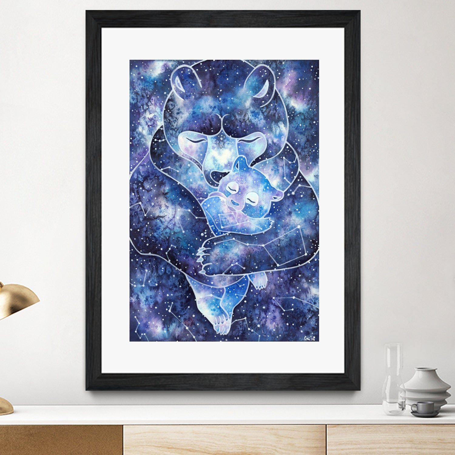 Ursa Major and Ursa Minor by Cristiana Palestini on GIANT ART - blue cartooning