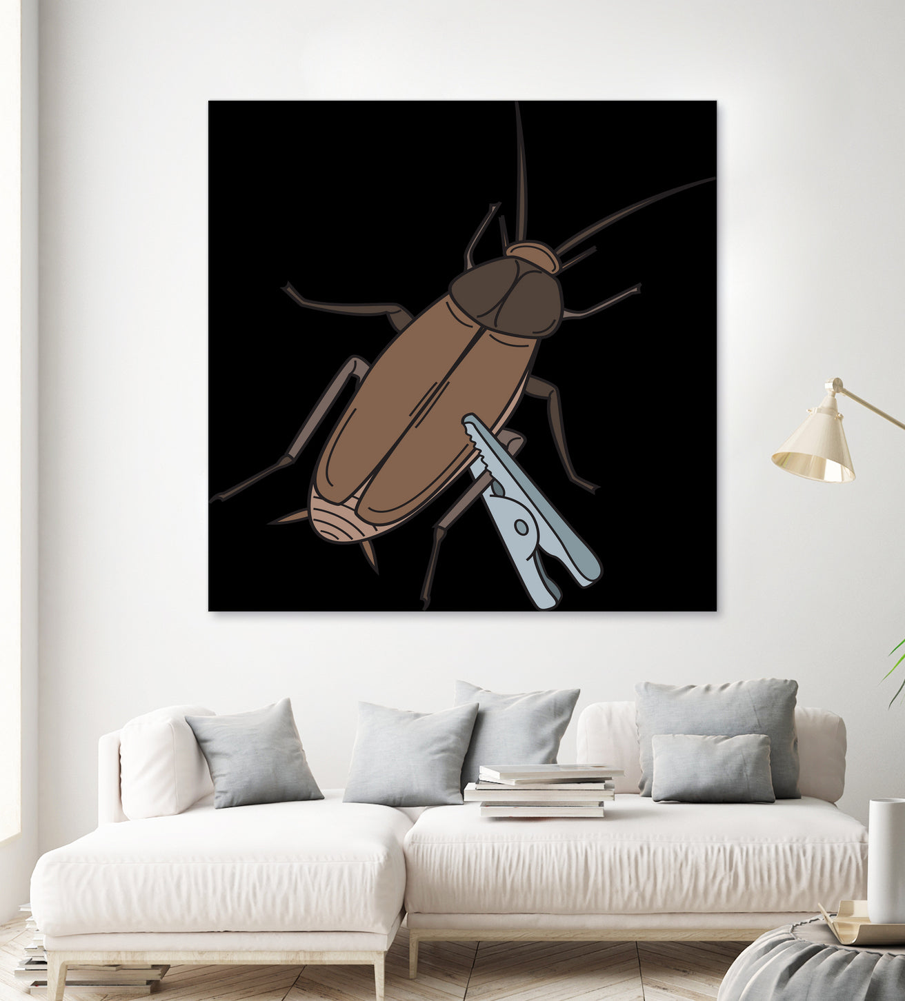 Roach-Clip by Proper Ganders on GIANT ART - brown vector illustration