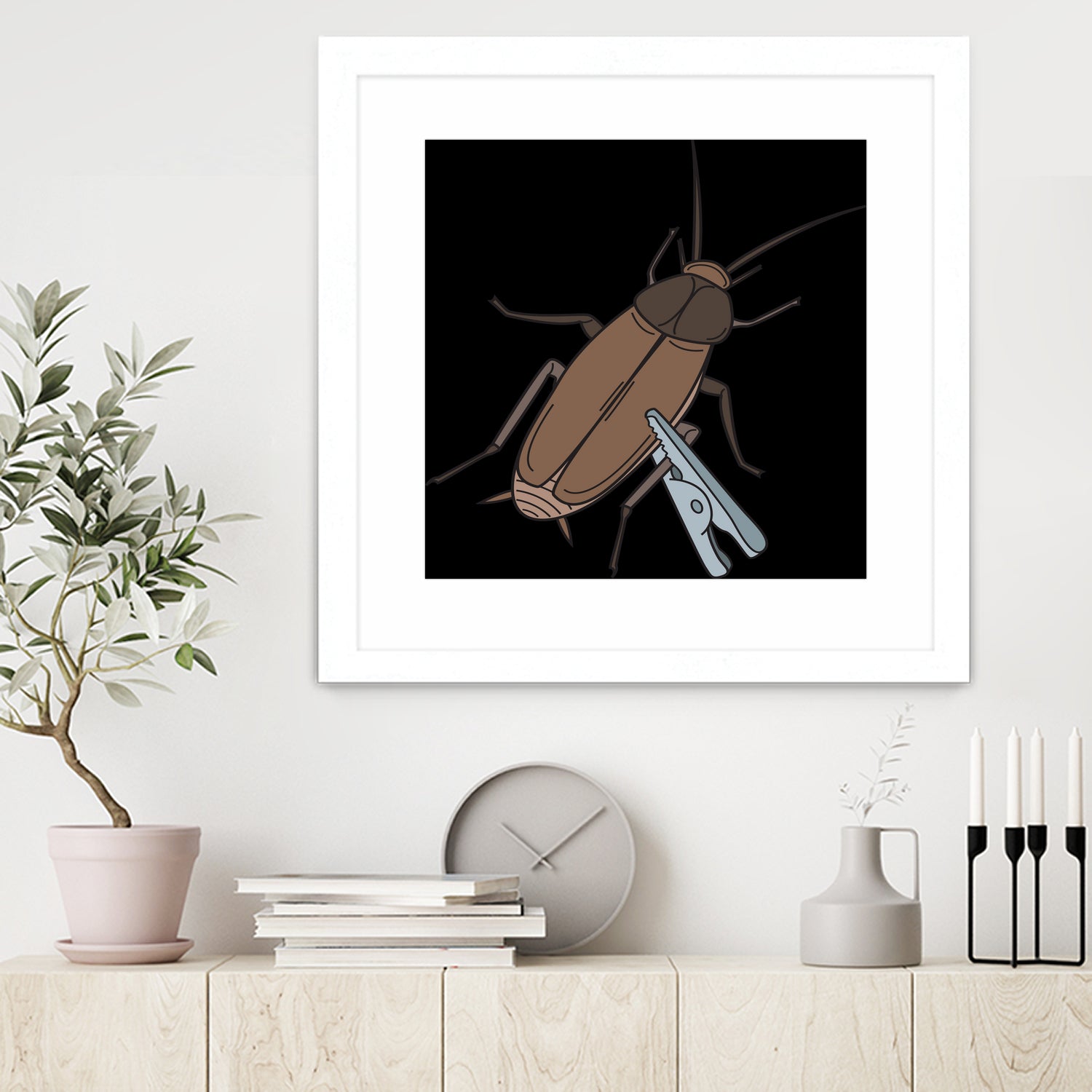 Roach-Clip by Proper Ganders on GIANT ART - brown vector illustration