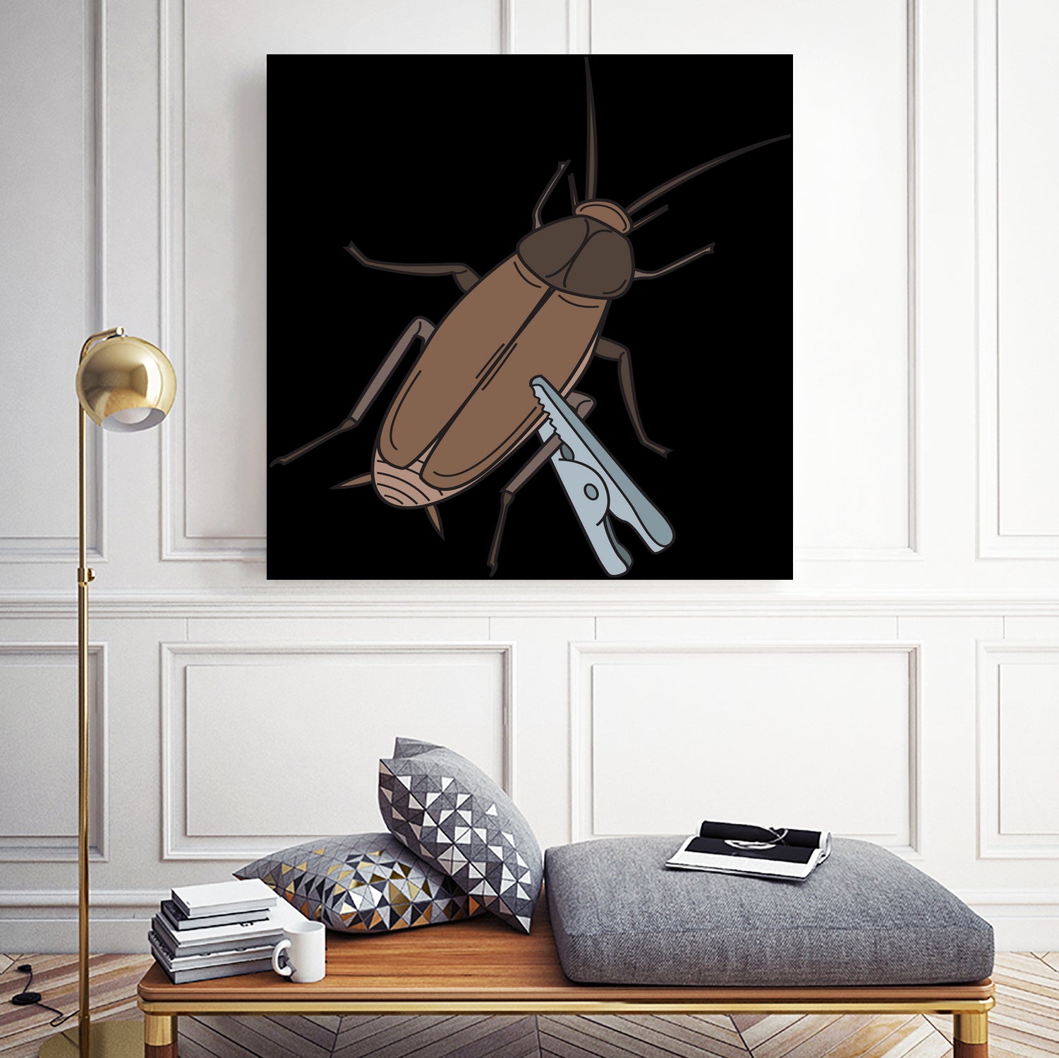 Roach-Clip by Proper Ganders on GIANT ART - brown vector illustration