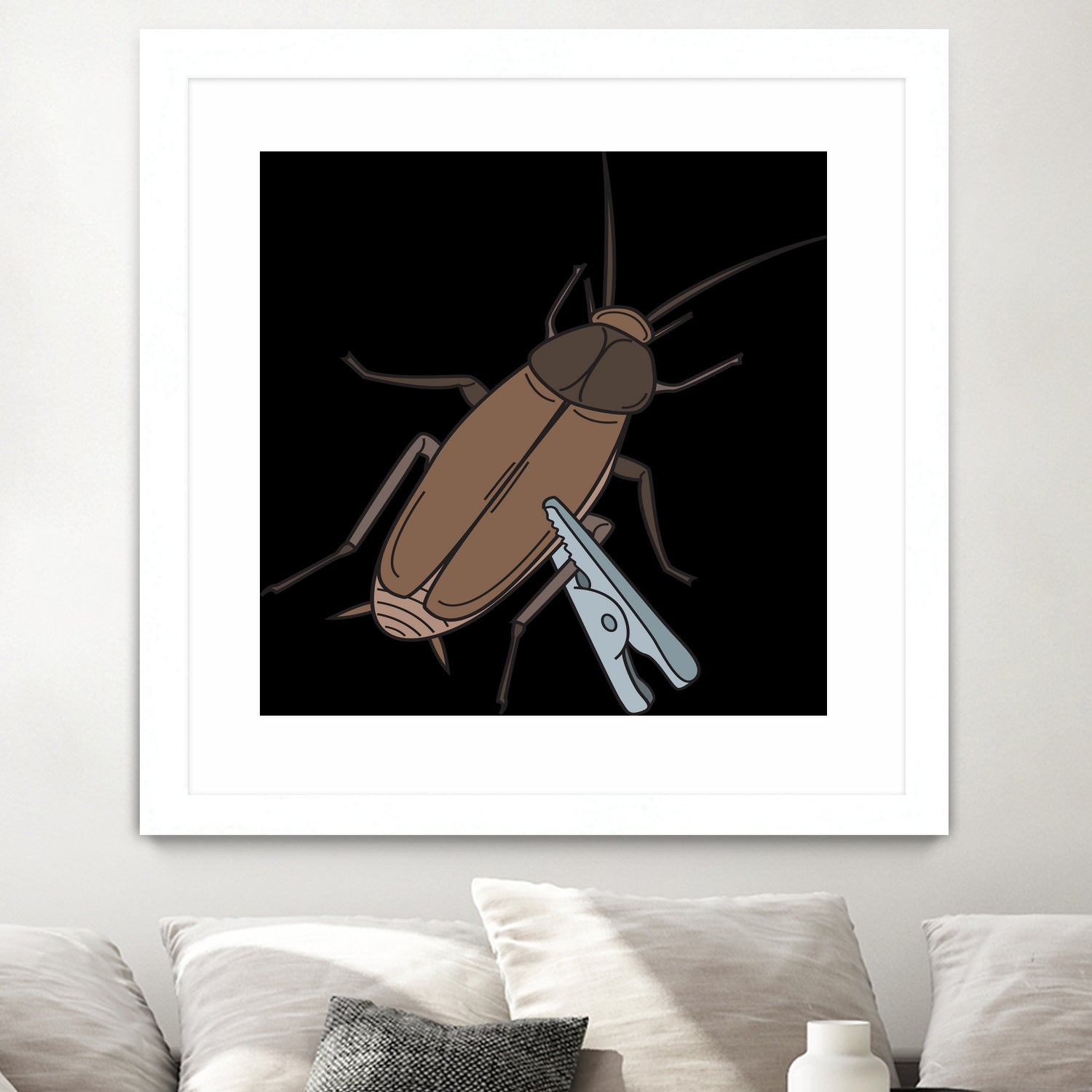 Roach-Clip by Proper Ganders on GIANT ART - brown vector illustration