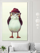 Hipster Porg by Andy Wynn on GIANT ART - red digital painting