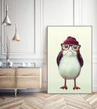 Hipster Porg by Andy Wynn on GIANT ART - red digital painting