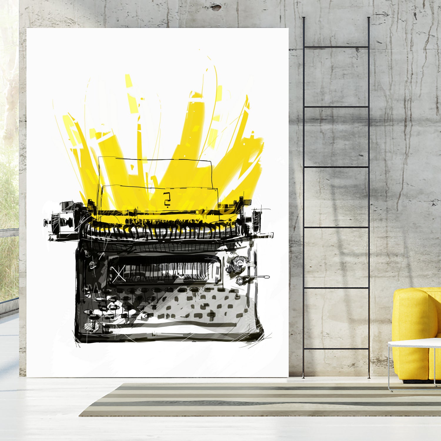 Typewriter by Christopher Paul on GIANT ART - black digital drawing