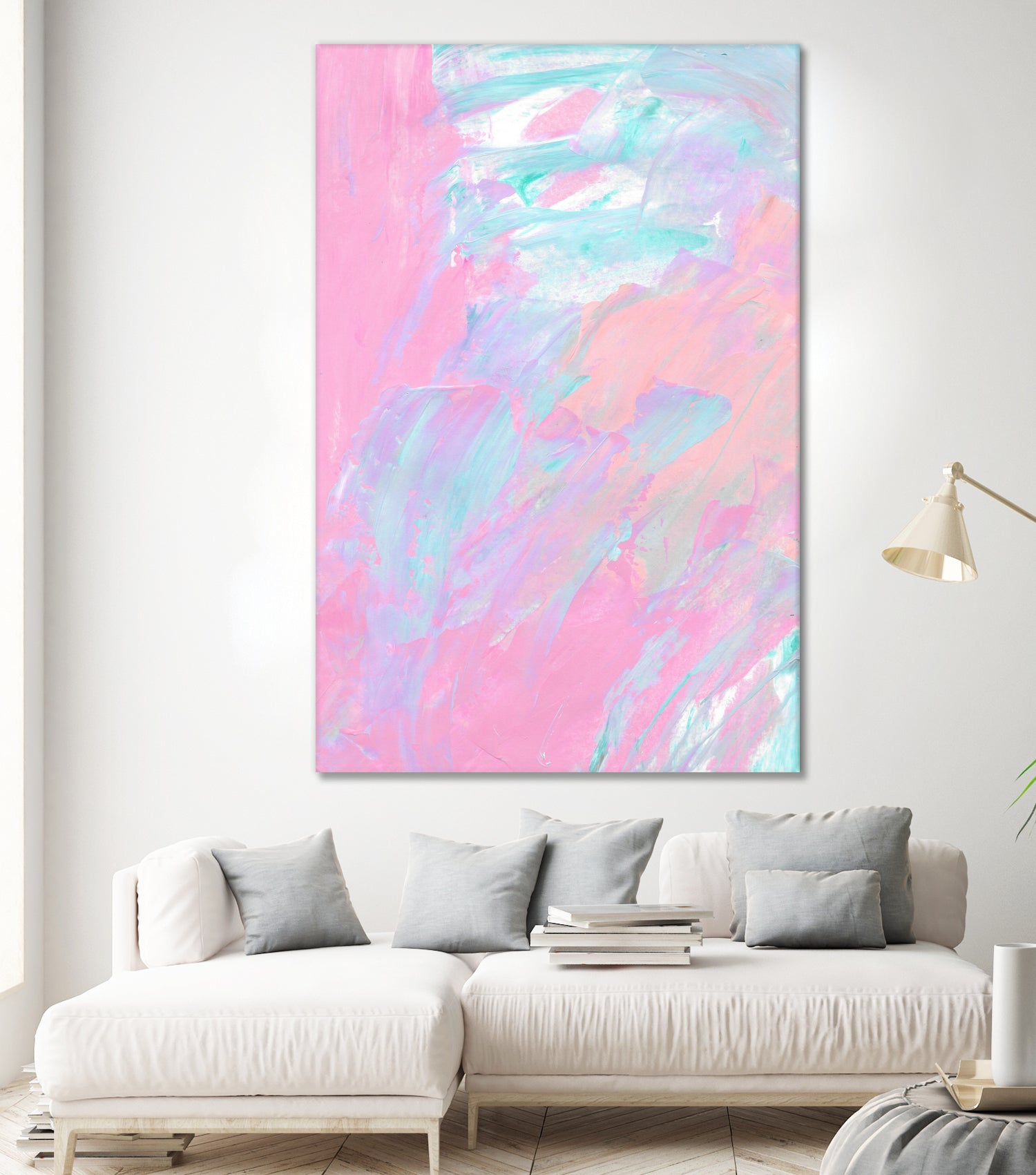 Abstract 2494 by Cecilie Karoline on GIANT ART - pink mixed media