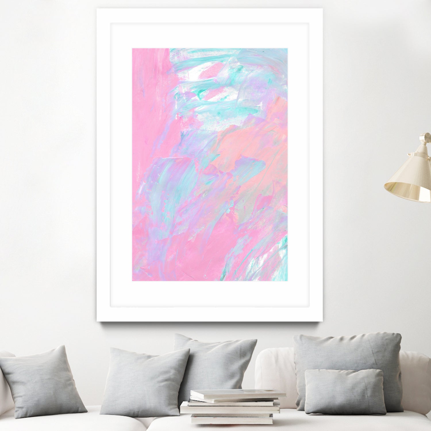 Abstract 2494 by Cecilie Karoline on GIANT ART - pink mixed media