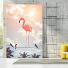 FLAMINGO & FRIENDS by Jonas Loose on GIANT ART - yellow photo manipulation