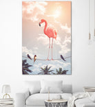 FLAMINGO & FRIENDS by Jonas Loose on GIANT ART - yellow photo manipulation