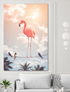 FLAMINGO & FRIENDS by Jonas Loose on GIANT ART - yellow photo manipulation