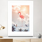 FLAMINGO & FRIENDS by Jonas Loose on GIANT ART - yellow photo manipulation