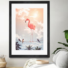 FLAMINGO & FRIENDS by Jonas Loose on GIANT ART - yellow photo manipulation