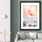 FLAMINGO & FRIENDS by Jonas Loose on GIANT ART - yellow photo manipulation