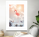 FLAMINGO & FRIENDS by Jonas Loose on GIANT ART - yellow photo manipulation