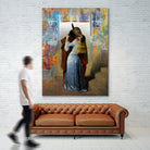 El beso by José Luis Guerrero on GIANT ART - yellow digital painting