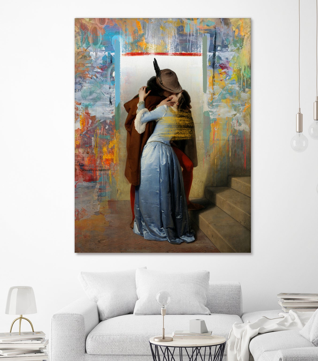 El beso by José Luis Guerrero on GIANT ART - yellow digital painting