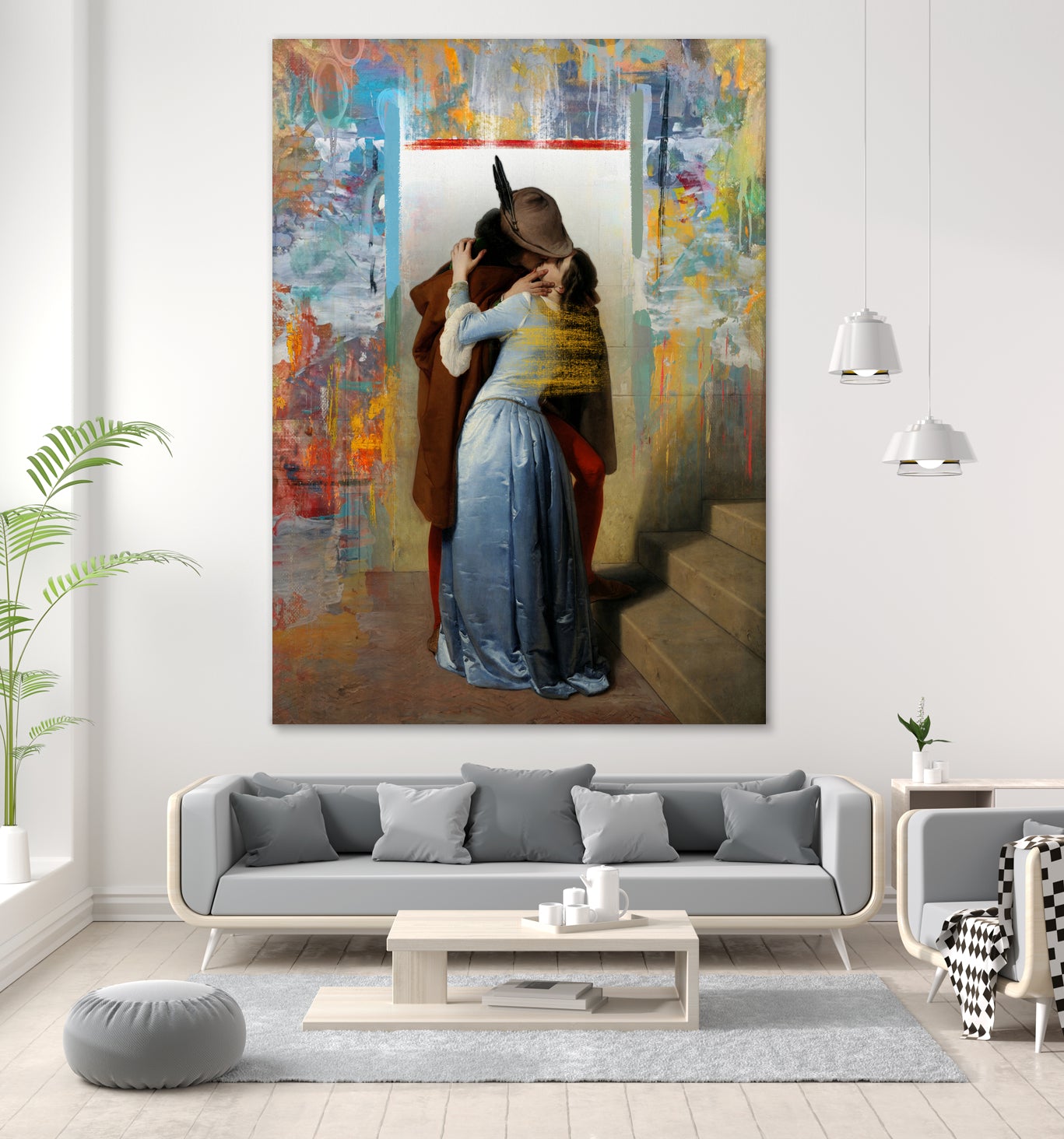 El beso by José Luis Guerrero on GIANT ART - yellow digital painting