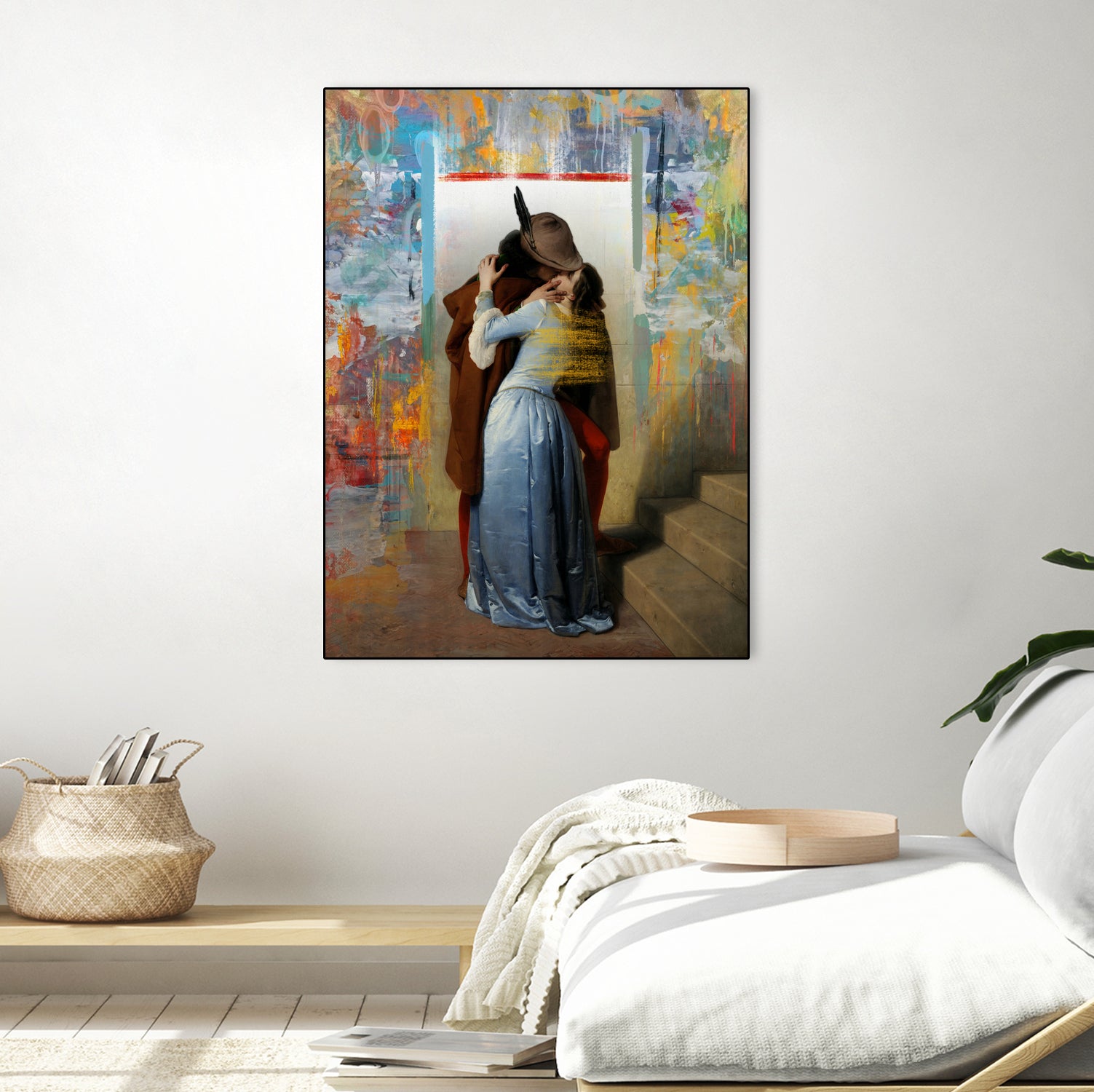 El beso by José Luis Guerrero on GIANT ART - yellow digital painting