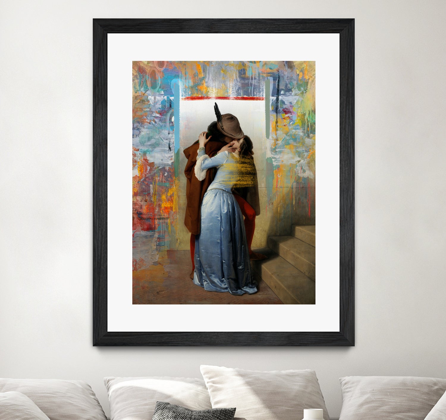 El beso by José Luis Guerrero on GIANT ART - yellow digital painting