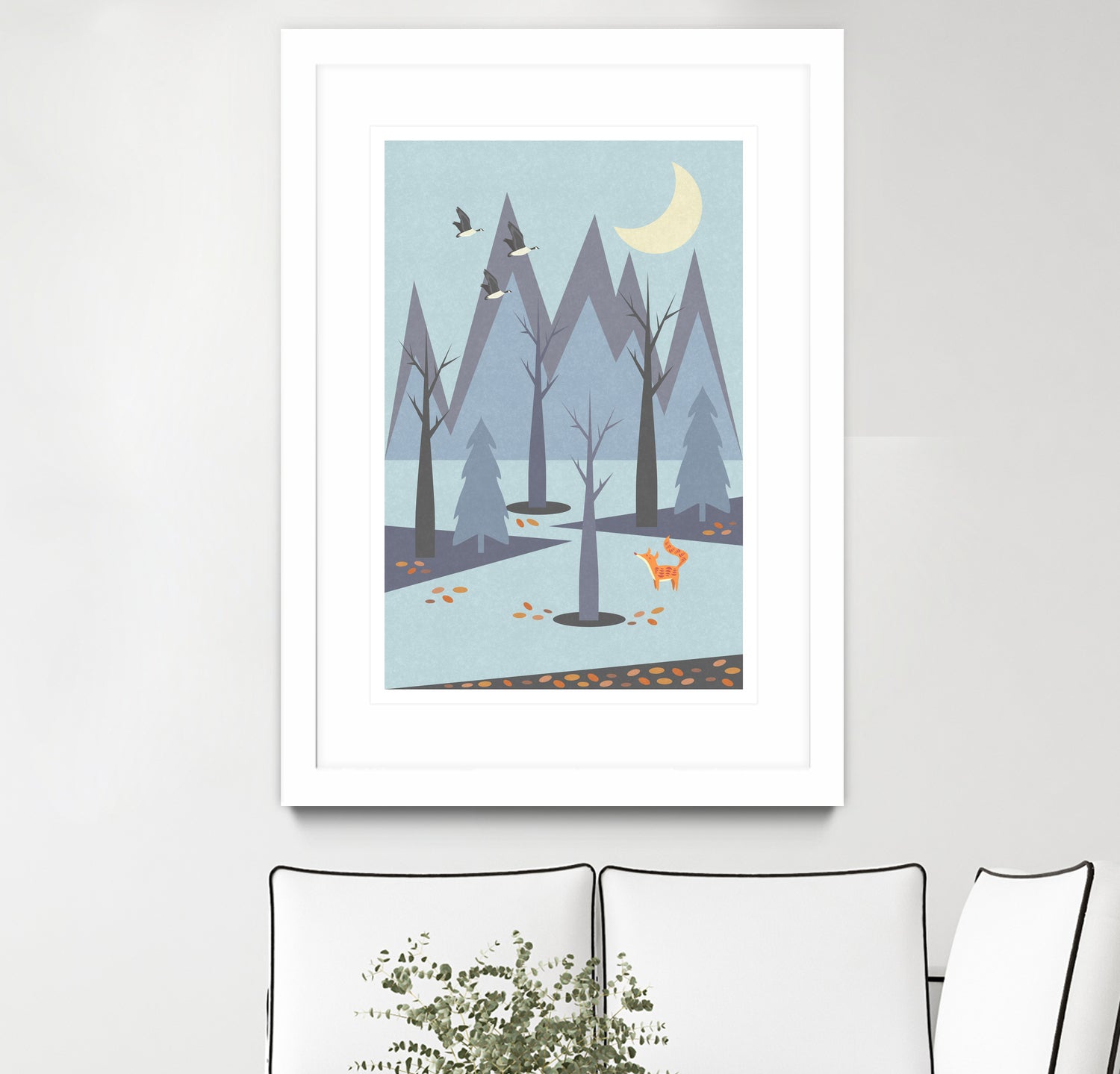 Autumn Feeling by Iveta Sermuksa on GIANT ART - blue vector illustration