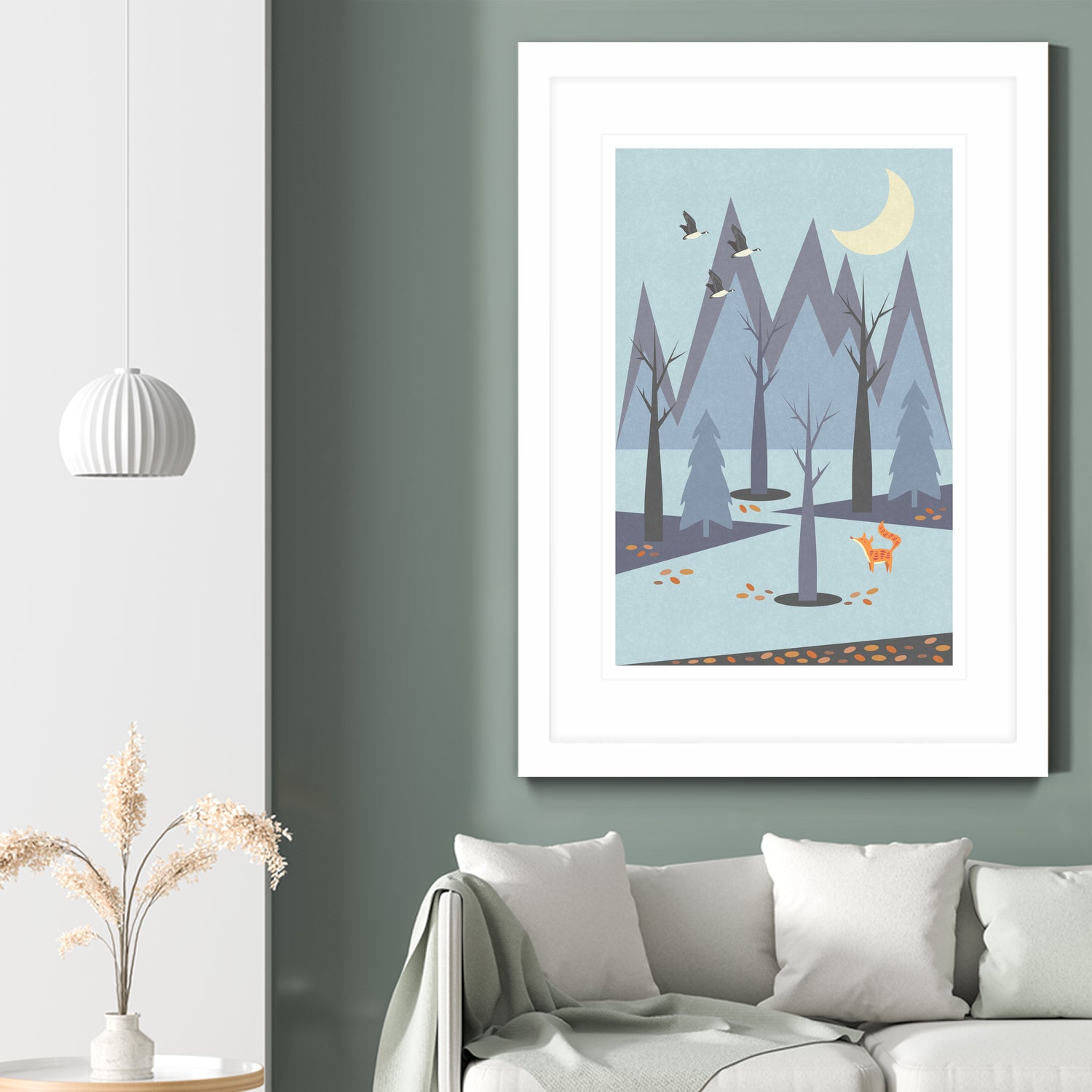 Autumn Feeling by Iveta Sermuksa on GIANT ART - blue vector illustration