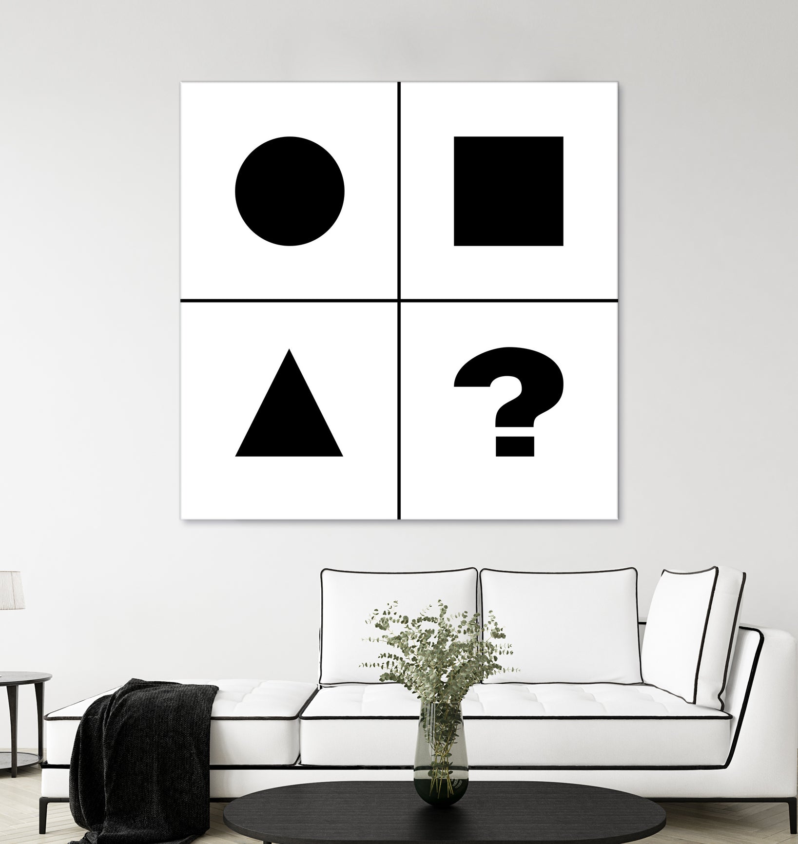 What's next ? Abstract Minimal Black and White Art by Emmanuel Signorino on GIANT ART - black digital painting