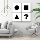 What's next ? Abstract Minimal Black and White Art by Emmanuel Signorino on GIANT ART - black digital painting