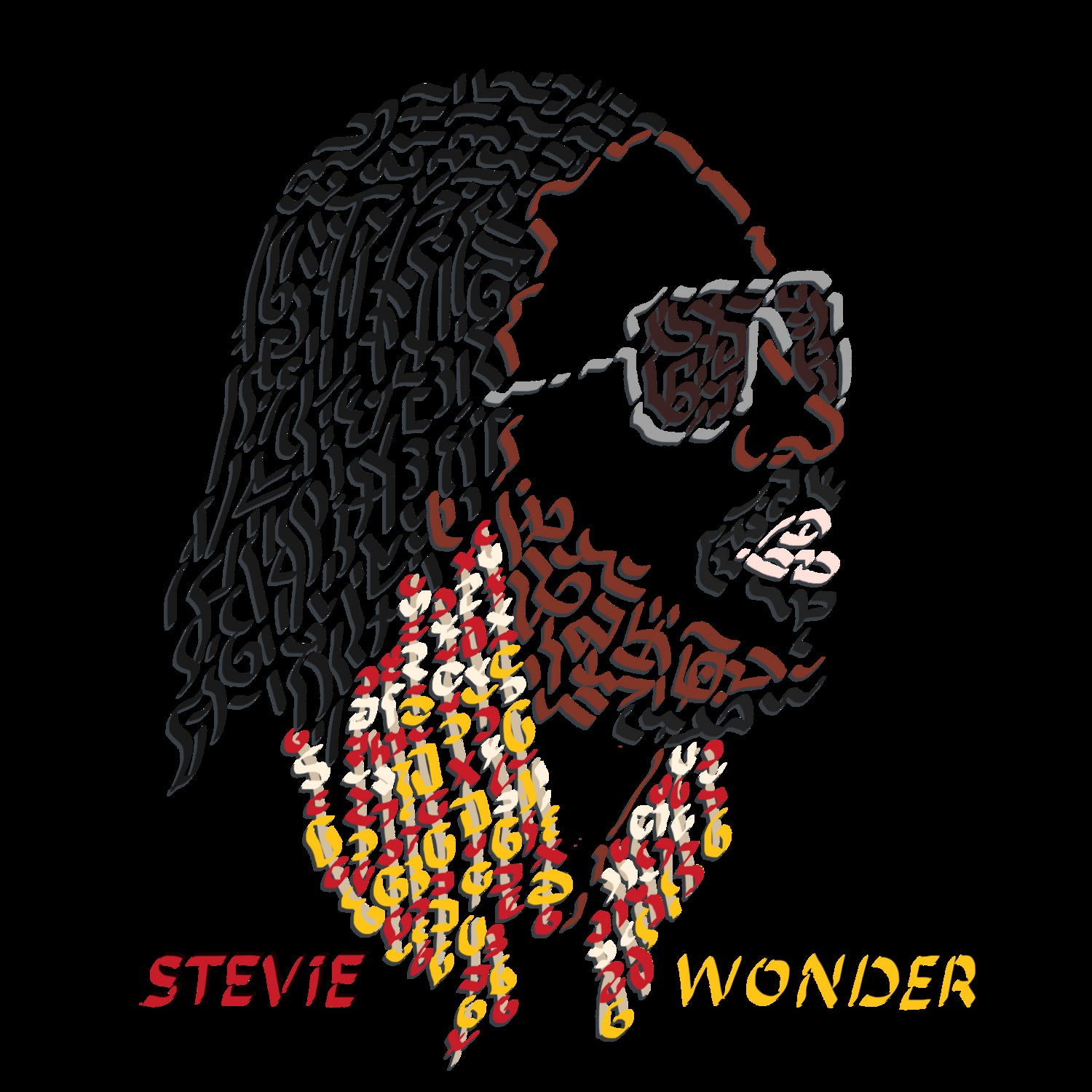 Steve Wonder by Caroline BESSIERES on GIANT ART - black character design